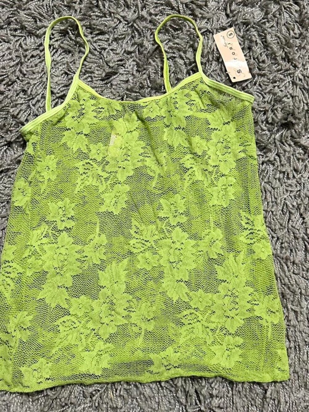 Deadstock 90s Lace Sheer Tank Size S